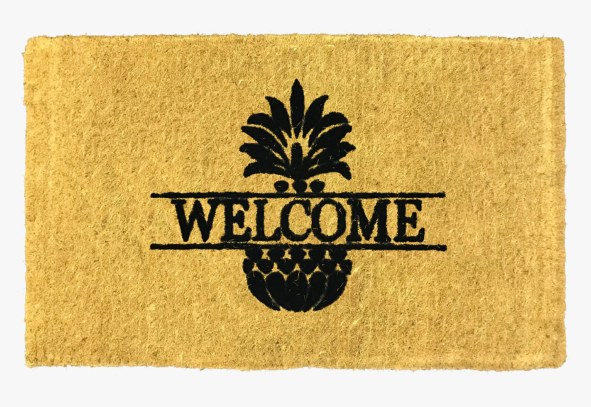 Coir Doormat Superb Wel E Pineapple Luxury Coir Doormat - Label, HD Png Download, Free Download