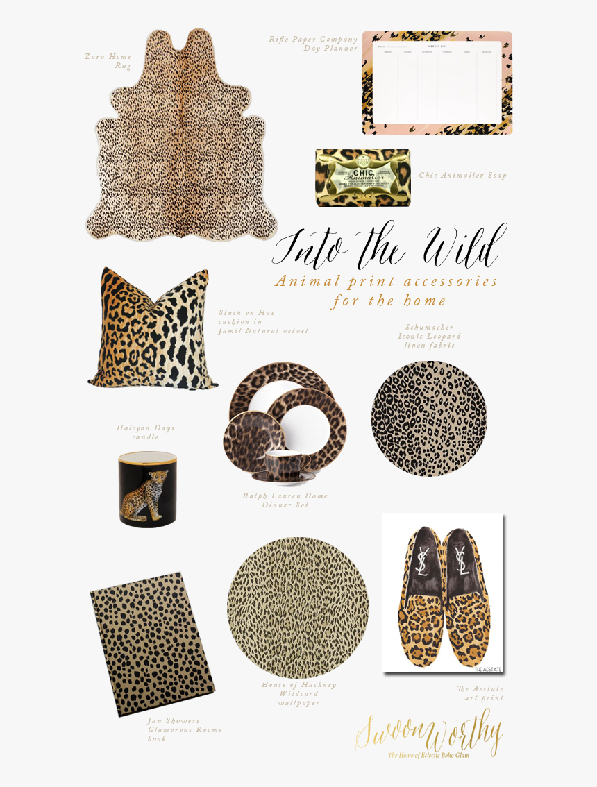 Leopard Print Accessories For Home - Animal Prints For Accessories, HD Png Download, Free Download