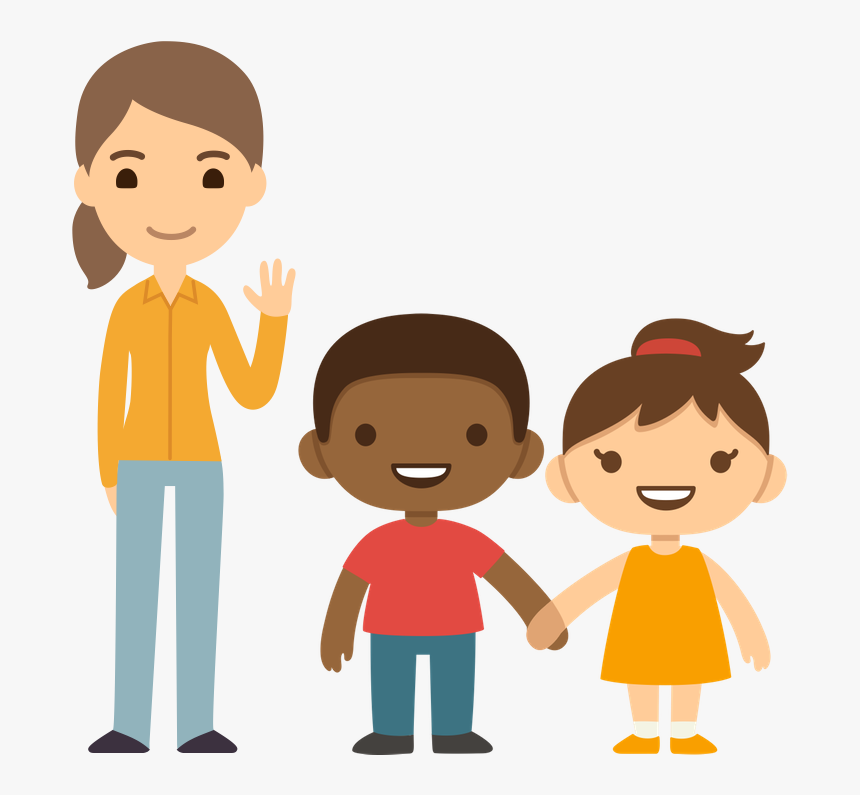 Transparent Meet The Teacher Clipart - People Holding Hands Cartoon Cute, HD Png Download, Free Download