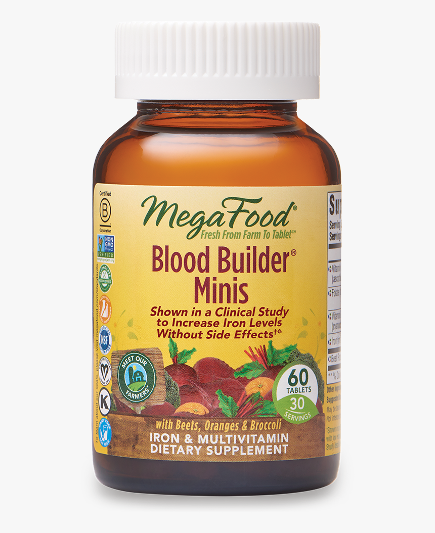 Megafood Blood Builder Minis Iherb, HD Png Download, Free Download