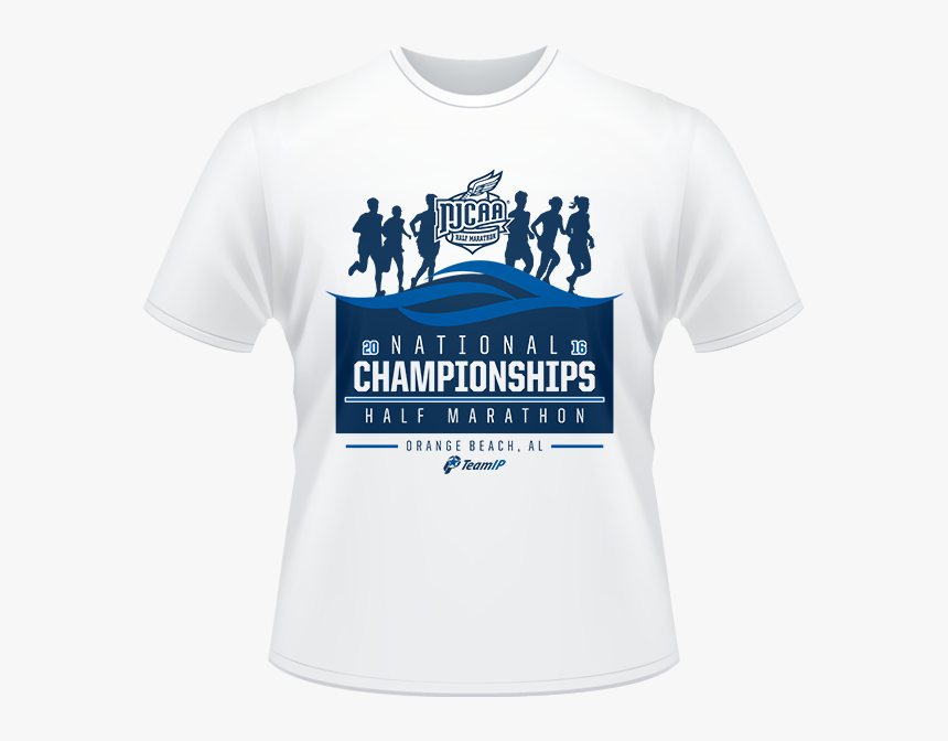 2016 Njcaa Half Marathon National Championship White - Marathon T Shirt, HD Png Download, Free Download