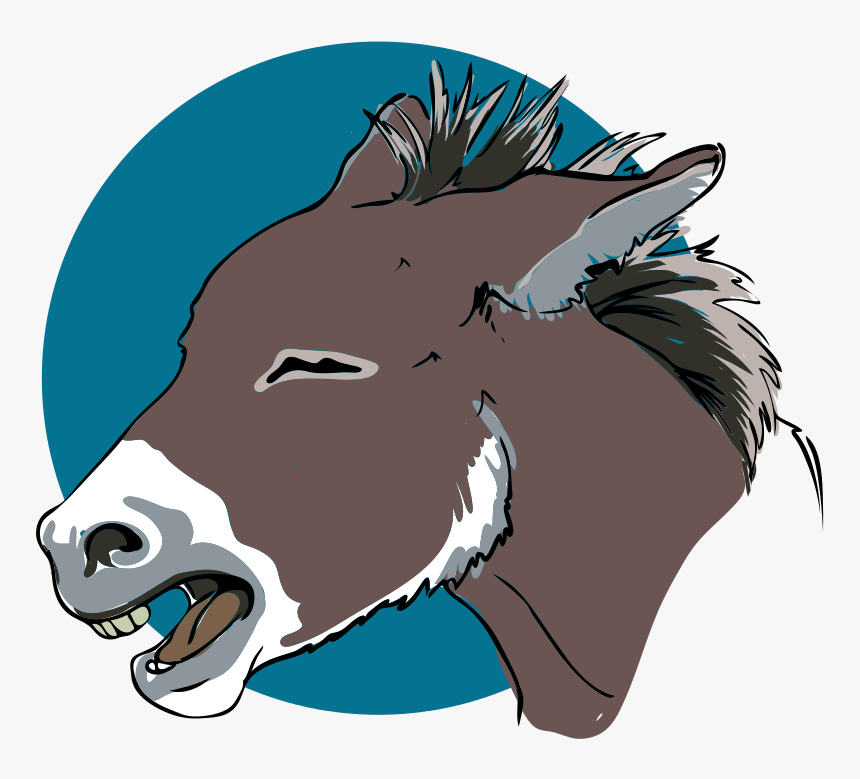 Cabeza De Burro Dibujo - Donkey Head Clipart, HD Png Download, Free Download