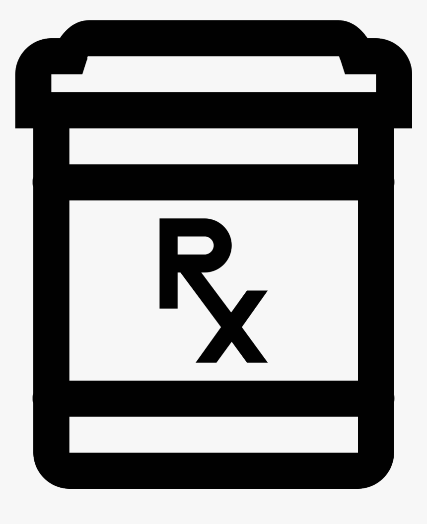 Clip Black And White Stock Icon Free Download Png - Pill Bottle Icon Transparent, Png Download, Free Download