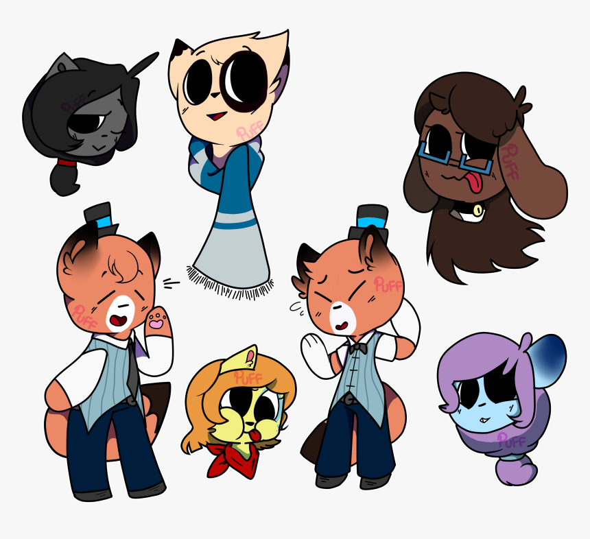 A Buncha Furries - Cartoon, HD Png Download, Free Download