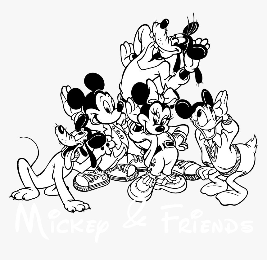 Transparent Mickey Mouse And Friends Png - Mickey And Friends Drawing, Png Download, Free Download