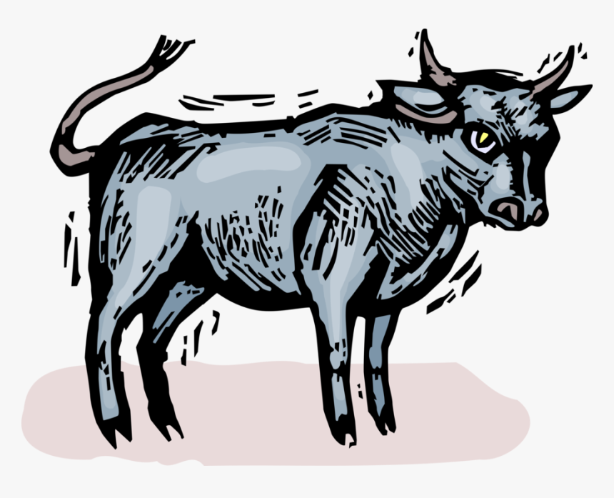 Vector Illustration Of Spanish Bullfighting Bull With - Bull, HD Png Download, Free Download