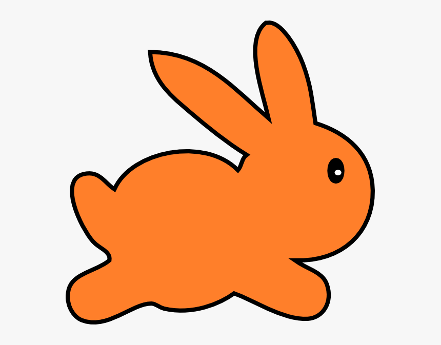 Orange Clipart Bunny - Orange Rabbit Clipart, HD Png Download, Free Download
