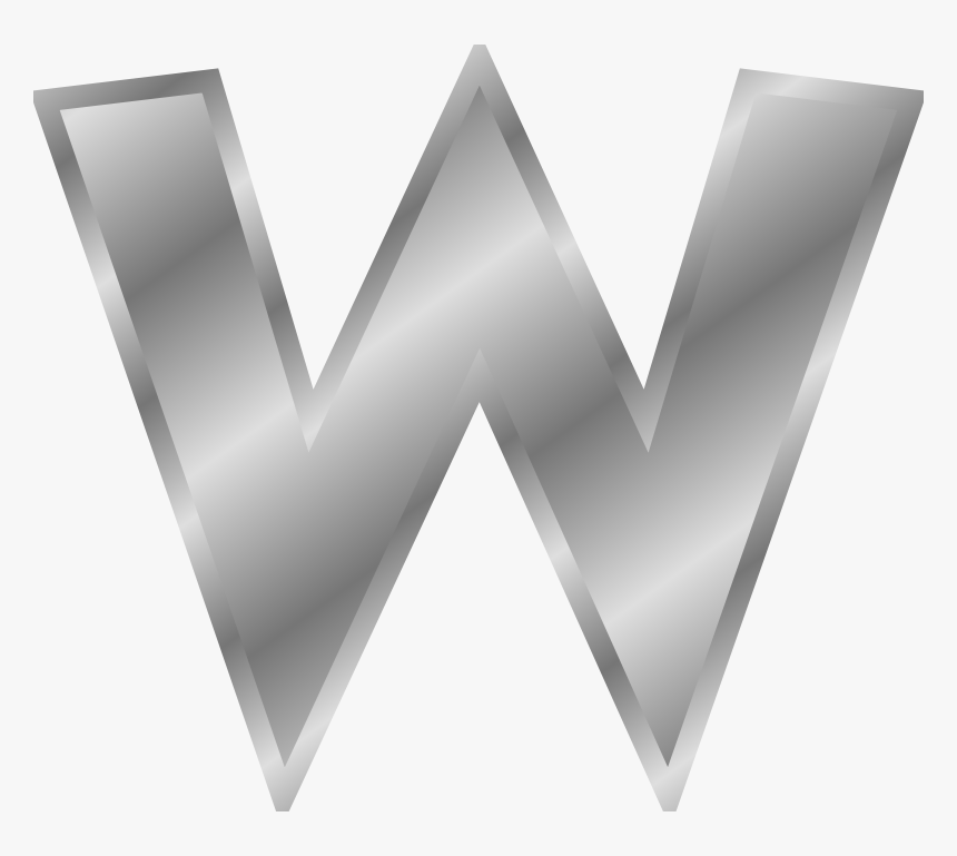 Silver Letter W Png, Transparent Png, Free Download