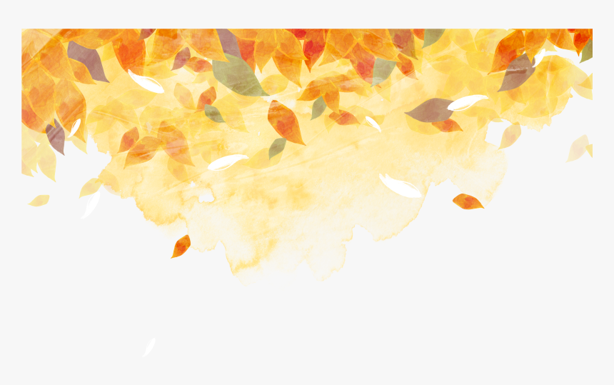 Golden Autumn Watercolor Painting Autumn Leaf Color - Watercolor Gold Leaves Png, Transparent Png, Free Download