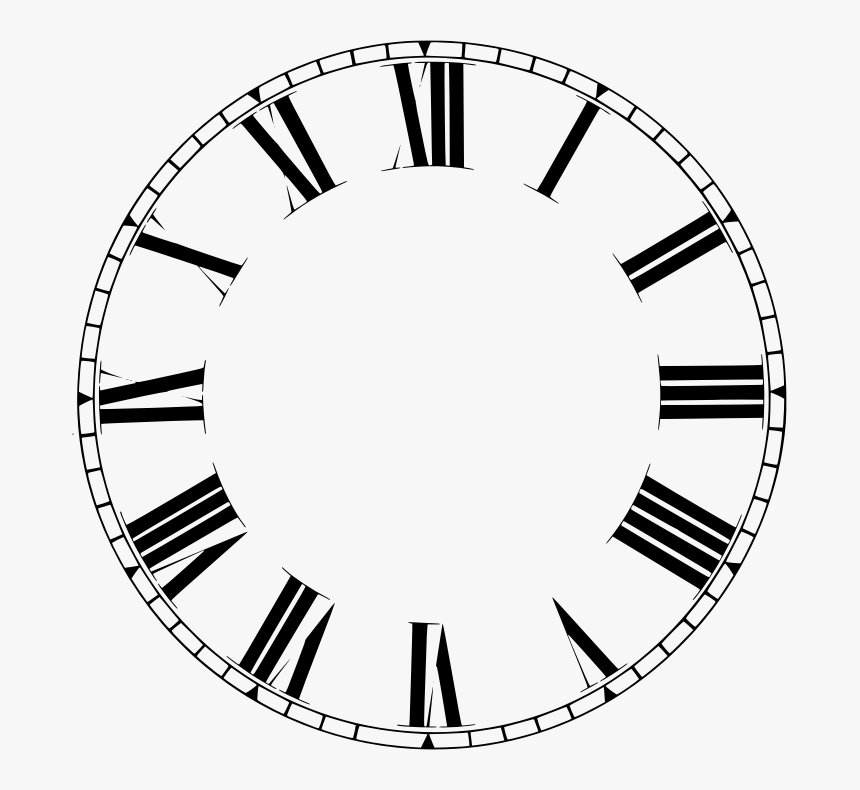 Roman Numeral Clock Face Printable