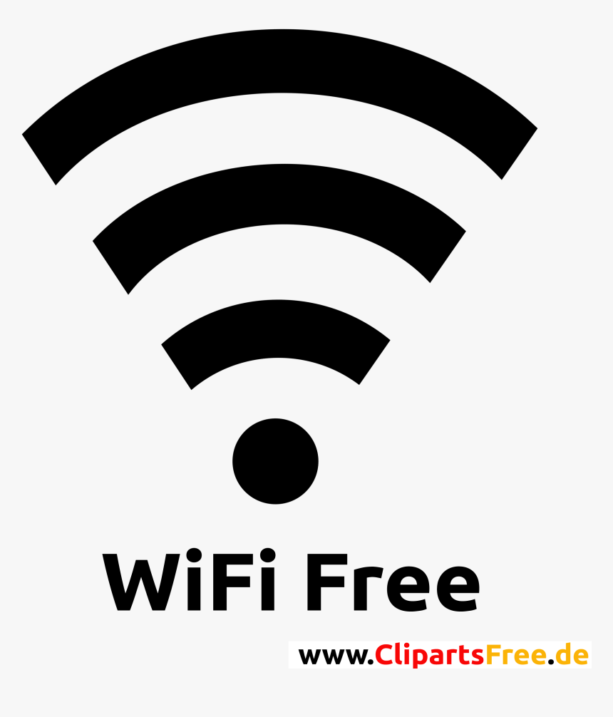 Wifi Symbol Clipart Bild Grafik Schwarz Weiss Free Wifi Sign Hd Png Download Kindpng