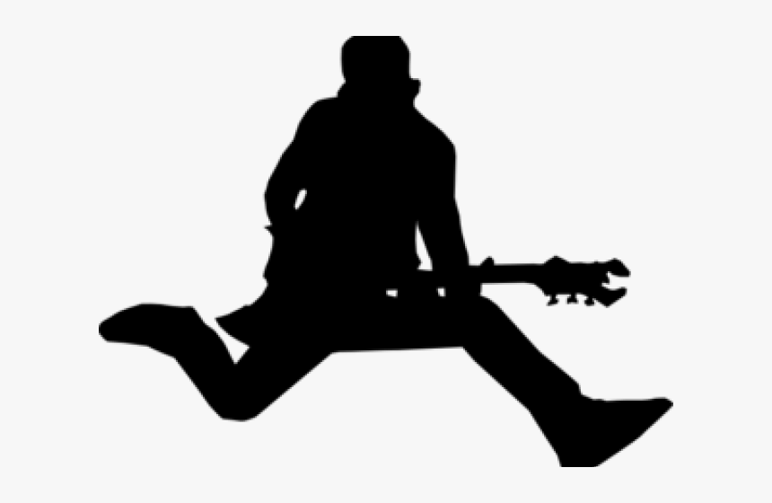 Rocker Cliparts - Silhouette Guitar Player Png, Transparent Png, Free Download