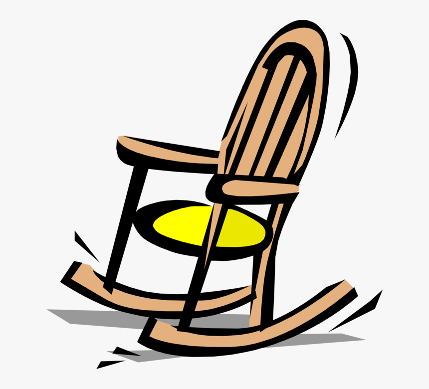 Vector Illustration Of Gentle Motion Rocking Chair - Rocking Chair Clipart Png, Transparent Png, Free Download