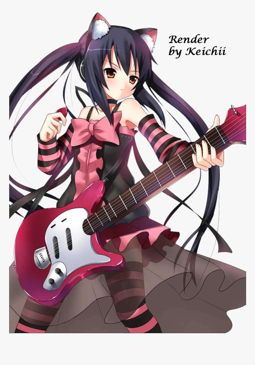 Anime Rocker Girl - Anime Rock Neko Girl, HD Png Download, Free Download
