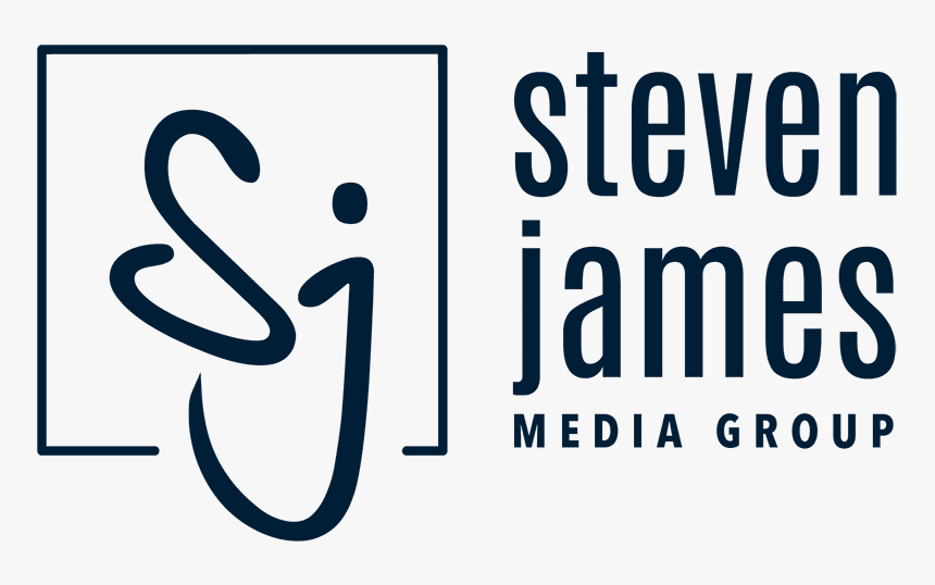 Steven James Media Group Logo Navy - Calligraphy, HD Png Download, Free Download