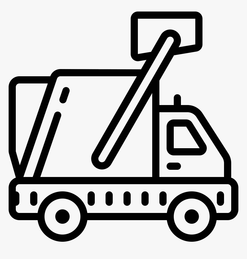 Garbage Truck Icon - Tow Truck Clipart Black And White, HD Png Download, Free Download