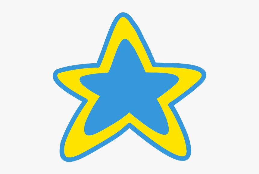 Clip Art Cute Christmas Star - Blue And Yellow Star Clipart, HD Png Download, Free Download