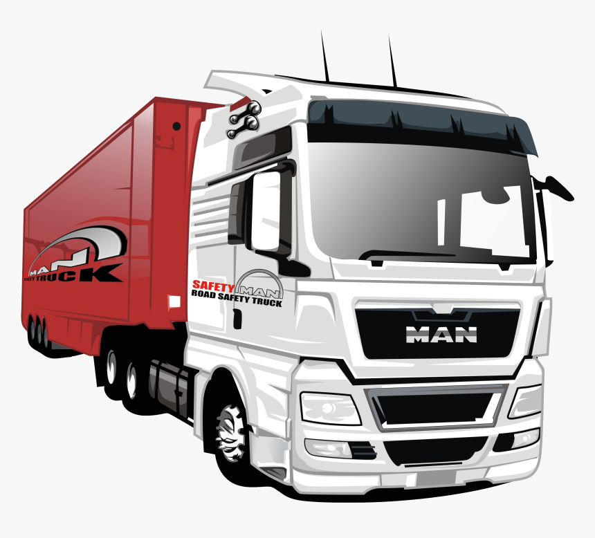 Truck Vector Png - Man Truck Caricatures, Transparent Png, Free Download