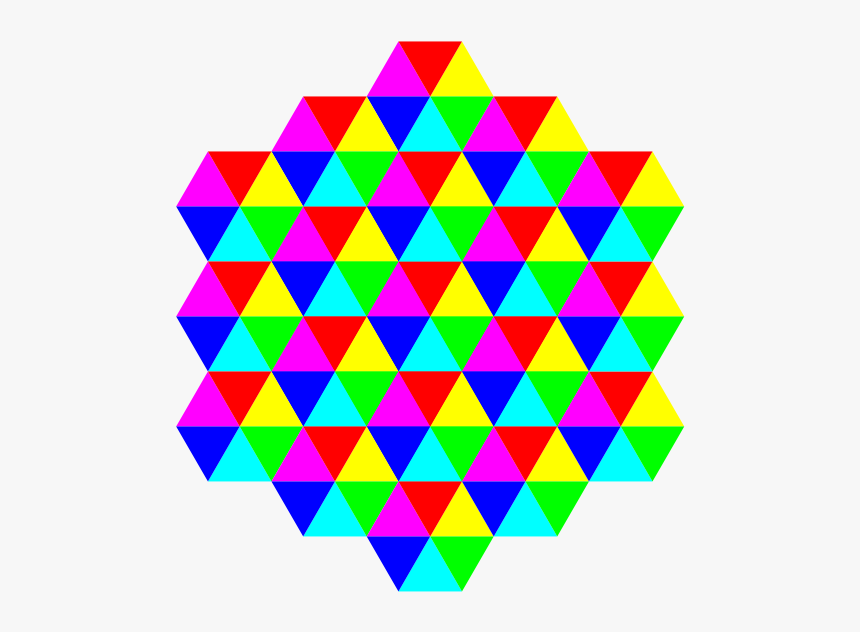 Triangle Tessellation 6 Color - Tessellation Triangle, HD Png Download, Free Download