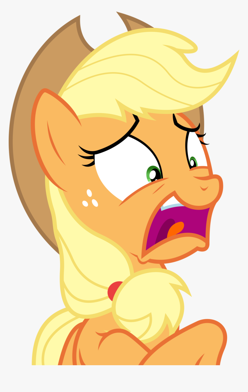 Applejack, Earth Pony, Open Mouth, Pony, Safe, Simple - Scared My Little Pony, HD Png Download, Free Download