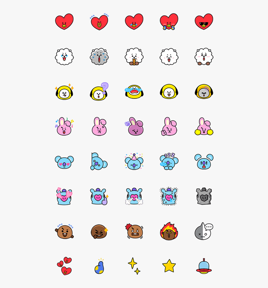 Bt21 Emoticons, HD Png Download, Free Download