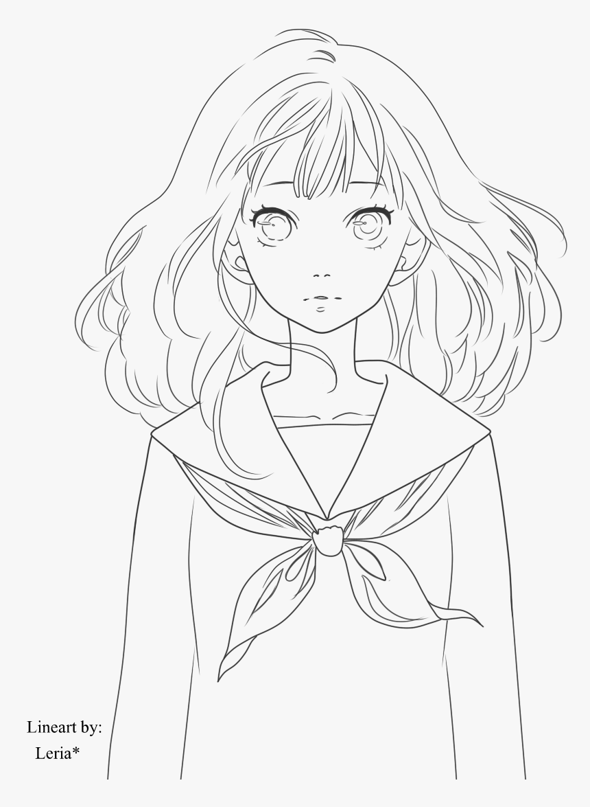 Omoi Omoware Furi Furare Yuna Lineart By Leria R-d9tkydu - Transparent Anime Line Art, HD Png Download, Free Download