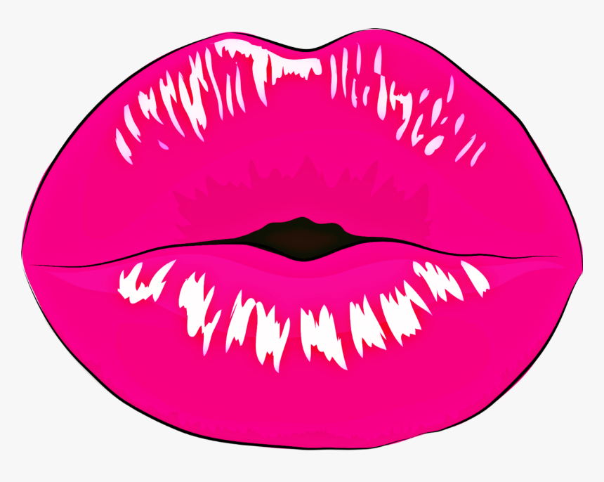 Makeup Vector - Clip Art Pink Lips, HD Png Download, Free Download