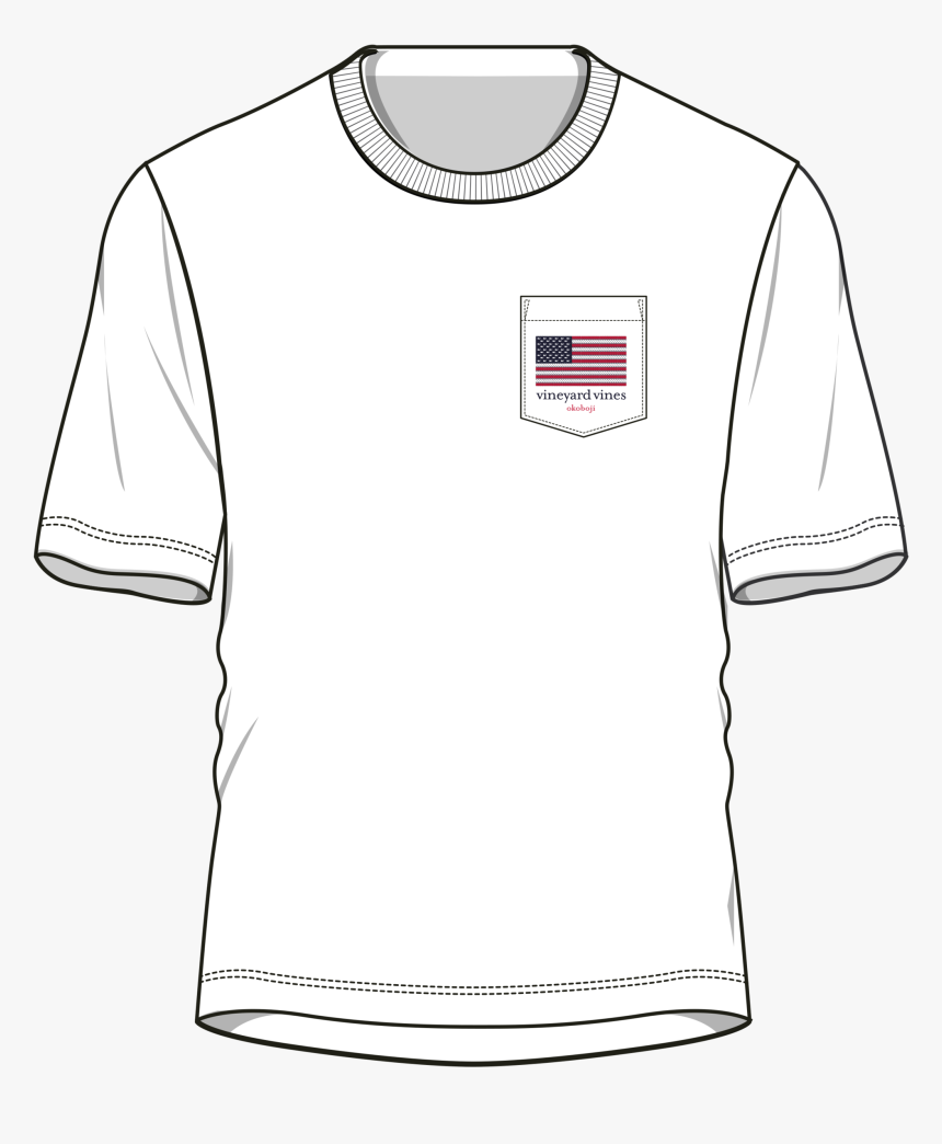 Vineyard Vines Okoboji Usa Flag Tee - Active Shirt, HD Png Download, Free Download