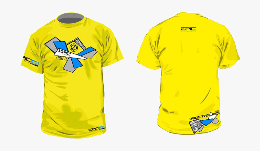 Yellow T-shirt - Active Shirt, HD Png Download, Free Download