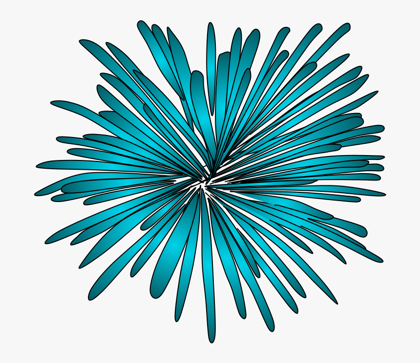 Fireworks, Burst, Style 2, Blue, Teal - Portable Network Graphics, HD Png Download, Free Download