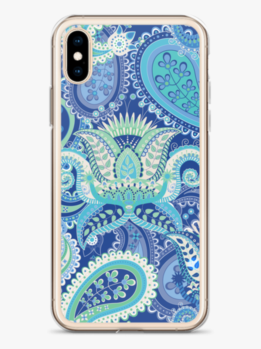 Blue Floral Paisley Iphone Case - Mobile Phone Case, HD Png Download, Free Download