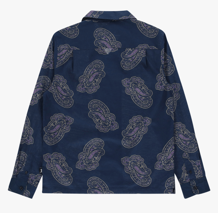 Big Paisley Ls Shirt, Navy, Hi-res - Paisley, HD Png Download, Free Download