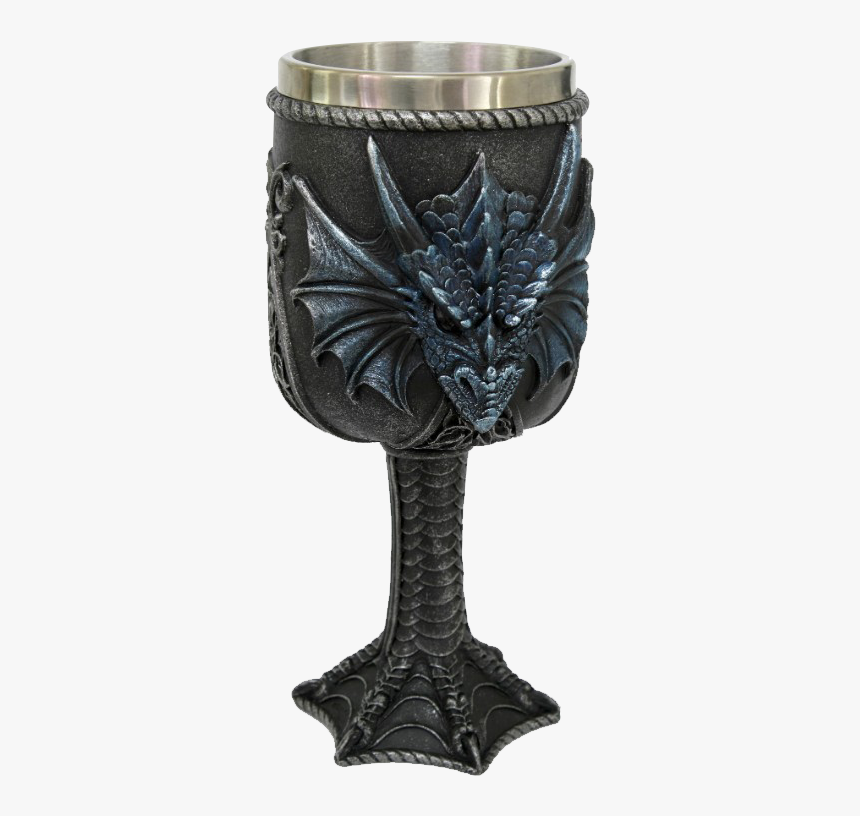 Blue Dragon Face Goblet - Wine Glass, HD Png Download, Free Download