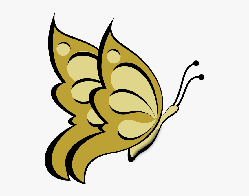 Clip Art Gold Butterfly, HD Png Download, Free Download