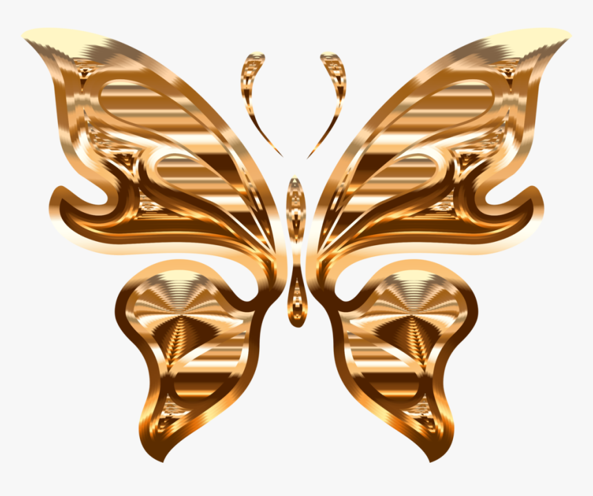 Transparent Gold Butterfly Png - Clip Art, Png Download, Free Download