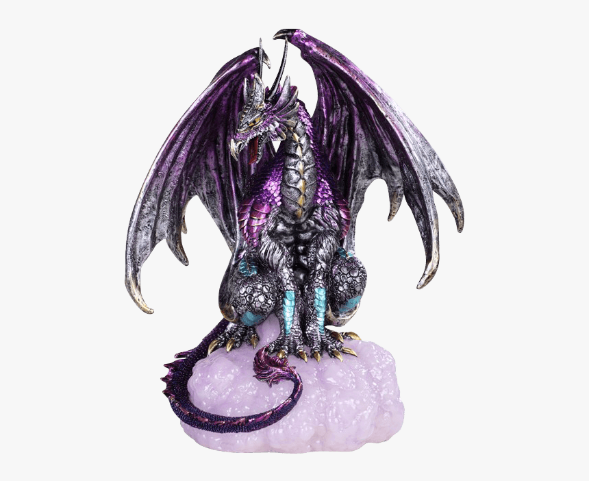 Purple Dragon On Cloud Statue - Dragon, HD Png Download, Free Download