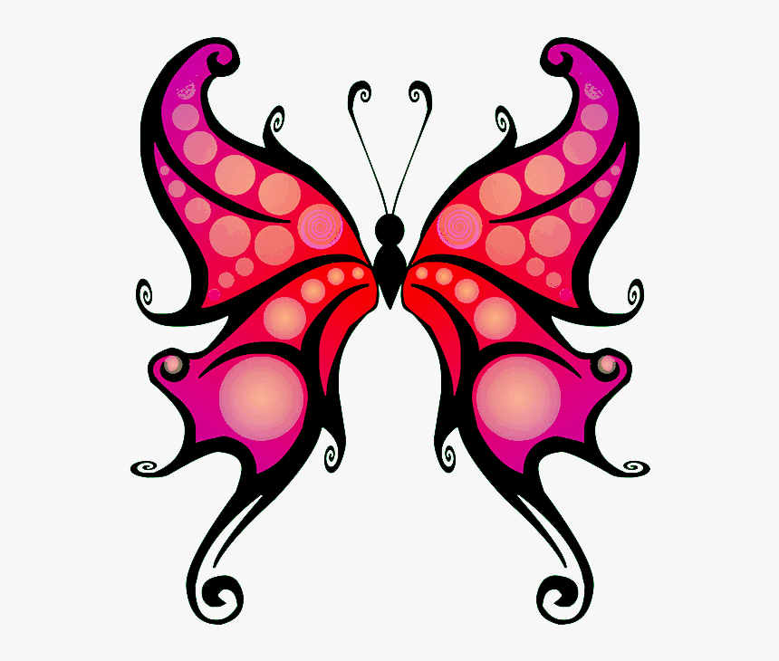 Fantasy Butterfly Clipart - Fantasy Butterfly Tattoo Outline, HD Png Download, Free Download