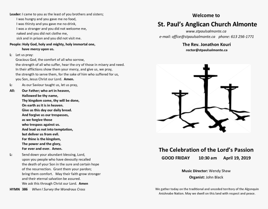 Good Friday Service Bulletin - Plaza De San Marcos, HD Png Download, Free Download