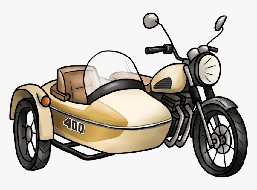 Sidecar Motorcycle Accessories Mash - Motorcycle With Sidecar Clipart, HD Png Download, Free Download