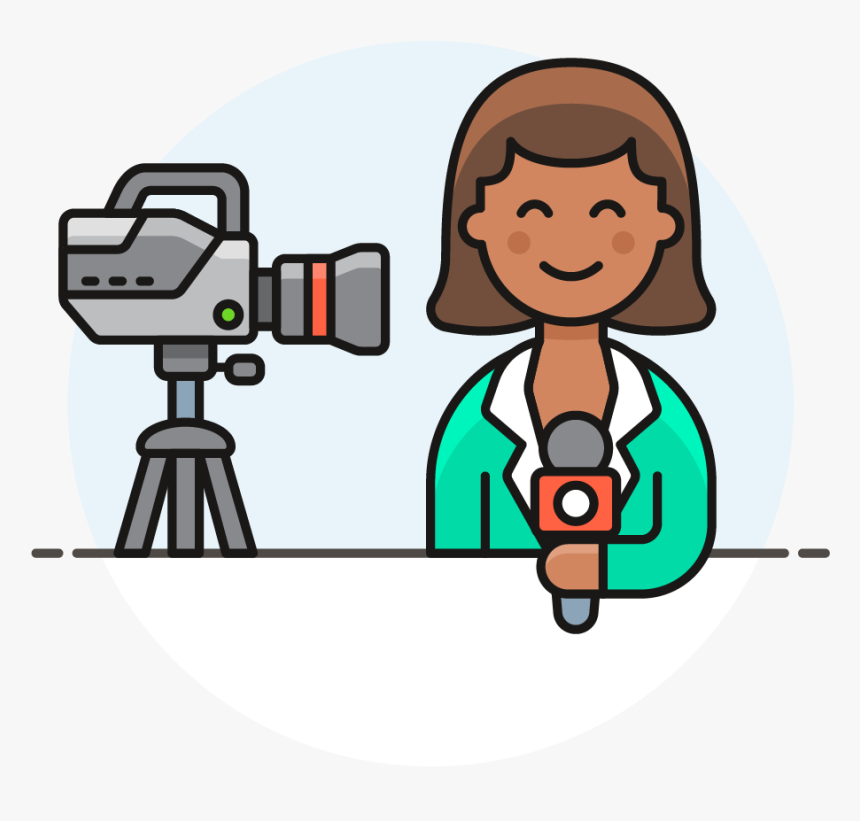 38 News Reporter Female African American - Broadcast Communication Clip Art, HD Png Download, Free Download