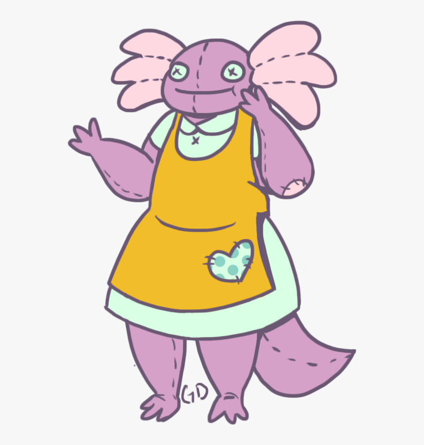 Whipstitch The Axolotl - Cartoon, HD Png Download, Free Download