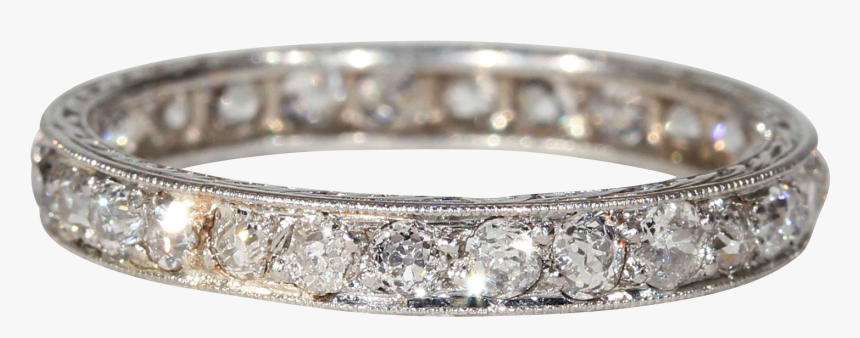 Edwardian Wedding Rings - Eqwardian Diamond Wedding Band, HD Png Download, Free Download