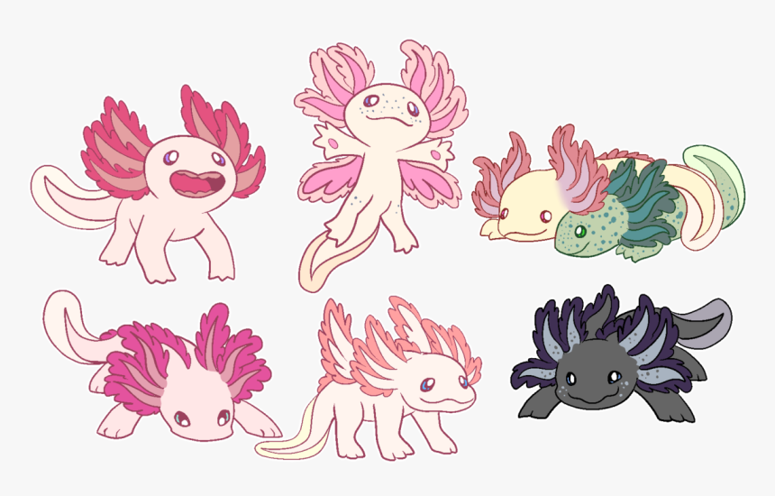 My Lil Axolotl Dragon Babies Cartoon Hd Png Download Kindpng