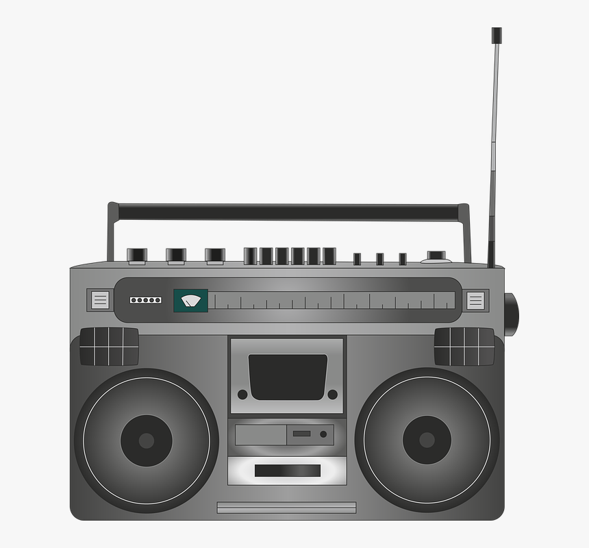 Stereo System, Sound, Volume, Retro, Illustrated - Cassette Deck, HD Png Download, Free Download