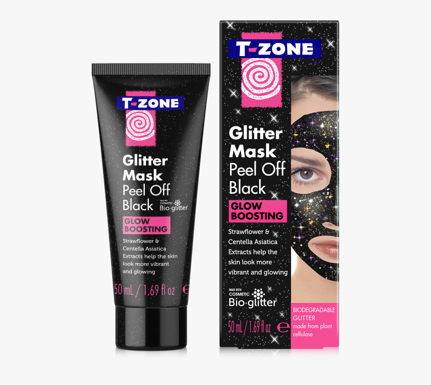 T Zone Black Glitter Peel Off Mask, HD Png Download, Free Download