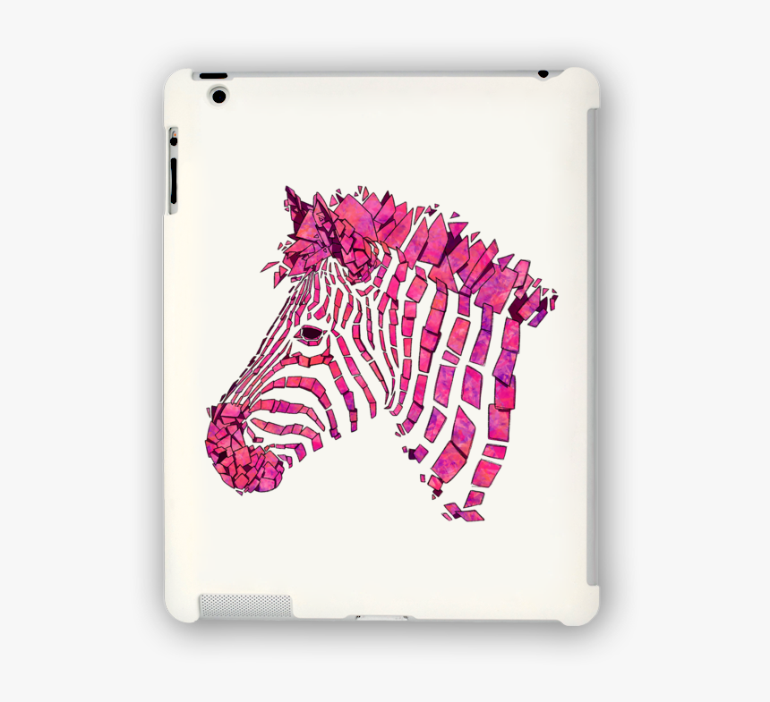 Pink Zebra Ipad Case - Cartoon Pink Zebra, HD Png Download, Free Download