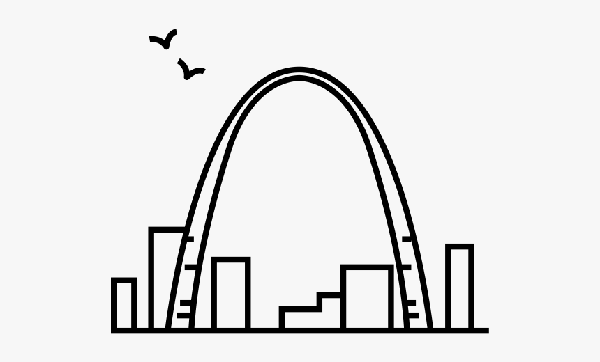 Landmark Rubber Stamps Stampmore - St Louis Arch Transparent, HD Png Download, Free Download