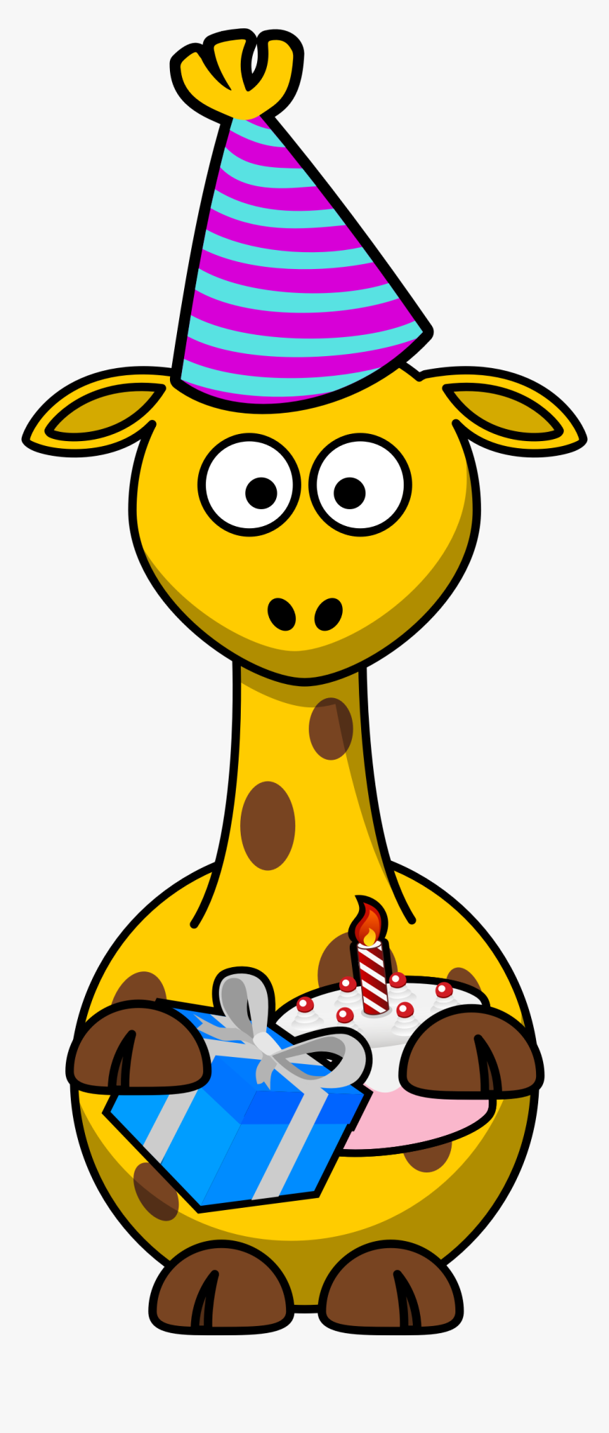 Giraffe Party Clip Arts - Animal Cartoon Clipart, HD Png Download, Free Download