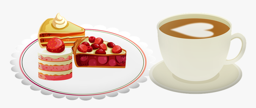 Coffee And Cake, Espresso, Cake, Sweets, Coffee, Food - Koffie Thee En Taart, HD Png Download, Free Download