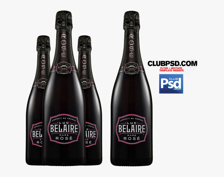 Share This Image - Black Champagne Bottle Psd, HD Png Download, Free Download